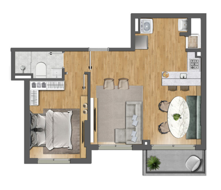 Planta Living estendido (un. 2201) — Flight Pavei